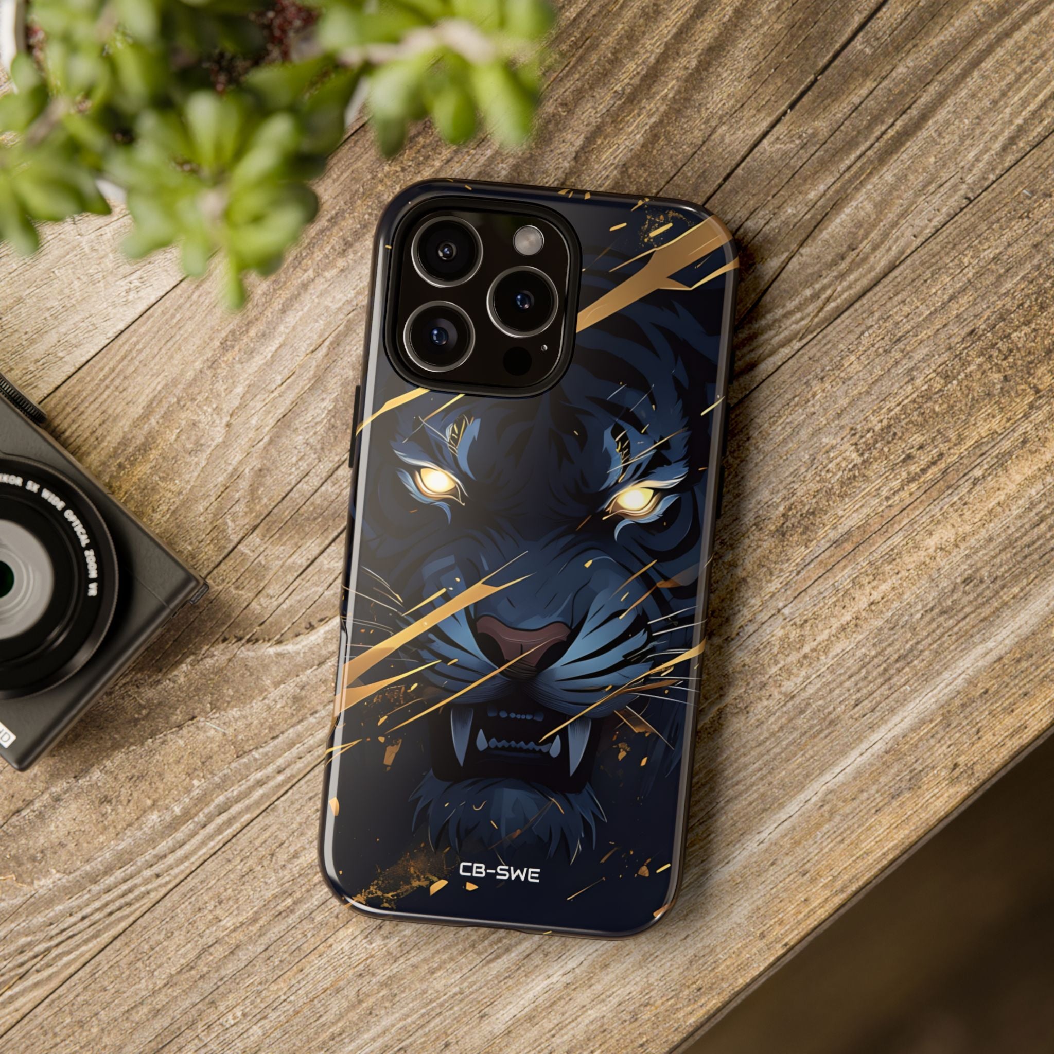 Tiger's Glowing Gaze - iPhone Case