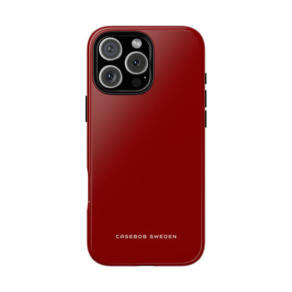 Dark Red iPhone 16 - Tough Phone Case