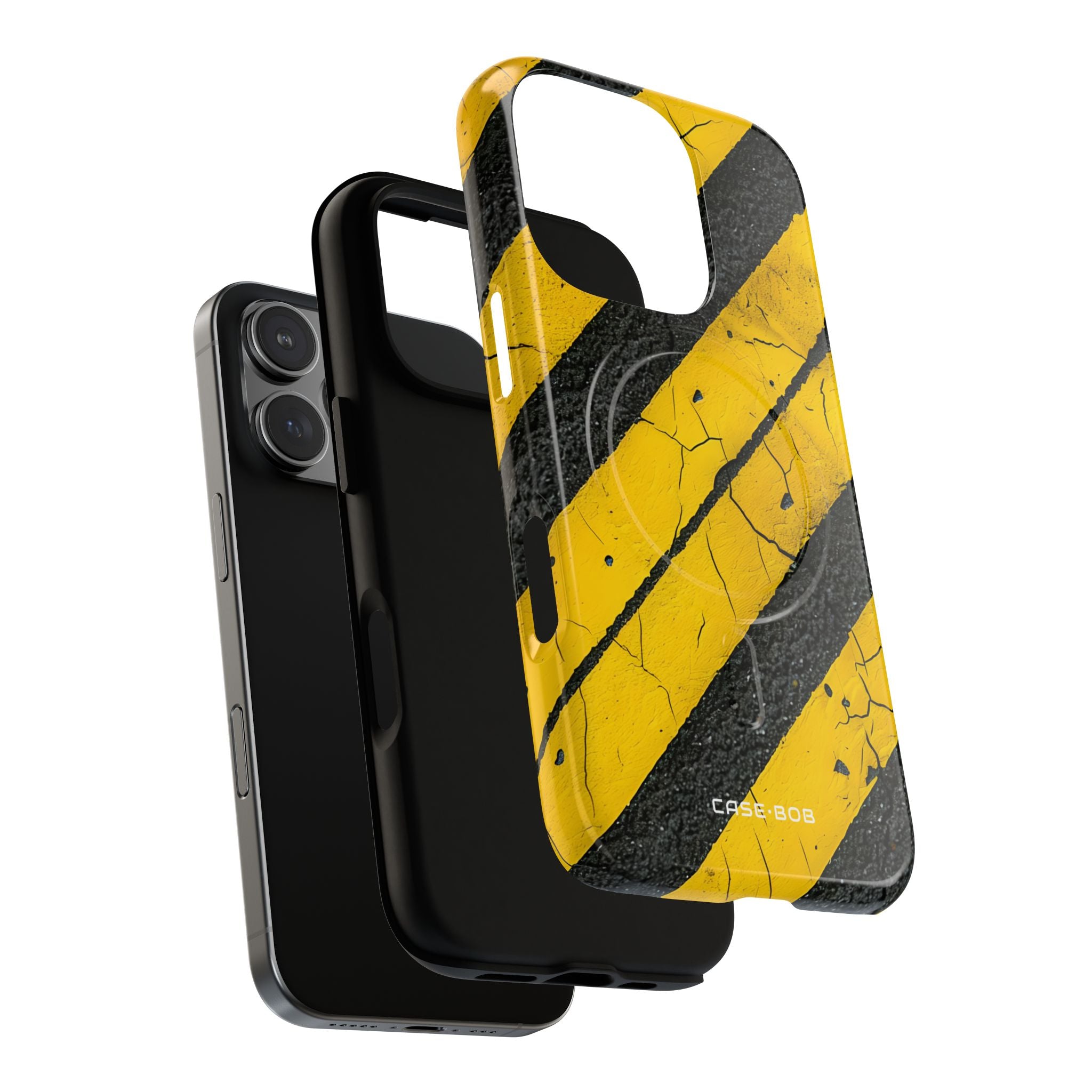 Yellow Stripe Distress iPhone 16 Pro Case - Tough+