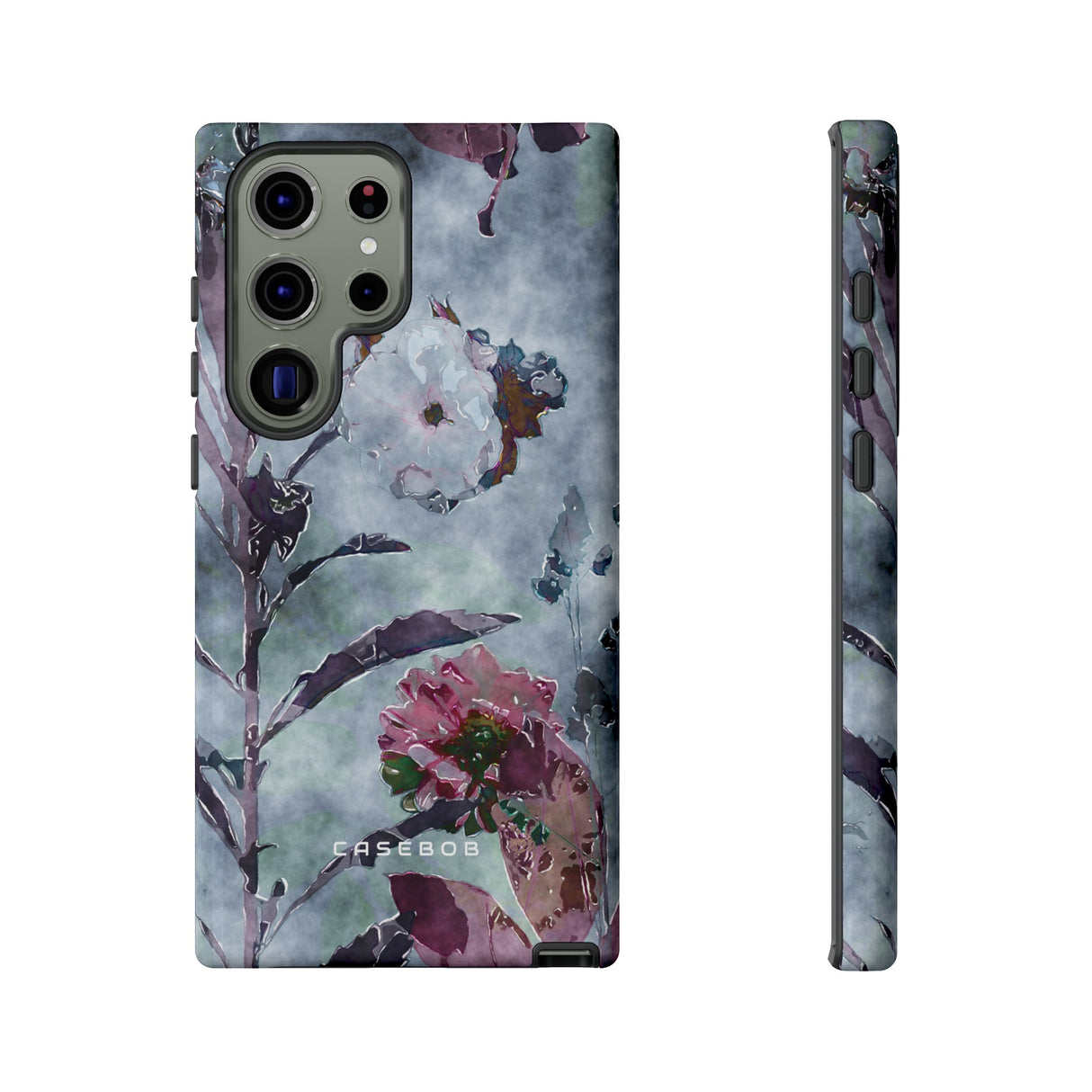 Monochrome Roses, Peonies & Asters - Protective Phone Case