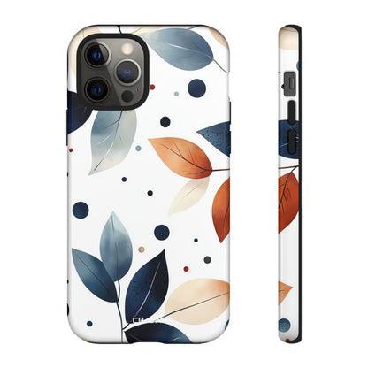 Leaves And Circles - iPhone Case