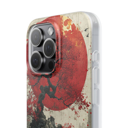 Zen Serenity in Red Harmony iPhone 15 - Flexi Phone Case