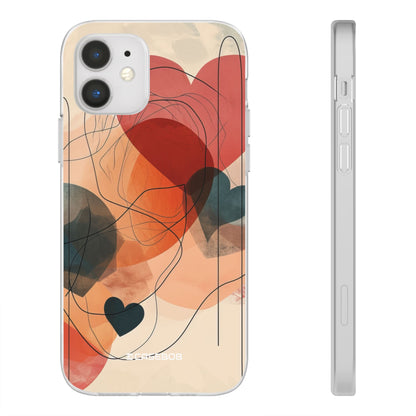 Abstract Heart Harmony - Flexi iPhone 16 Phone Case