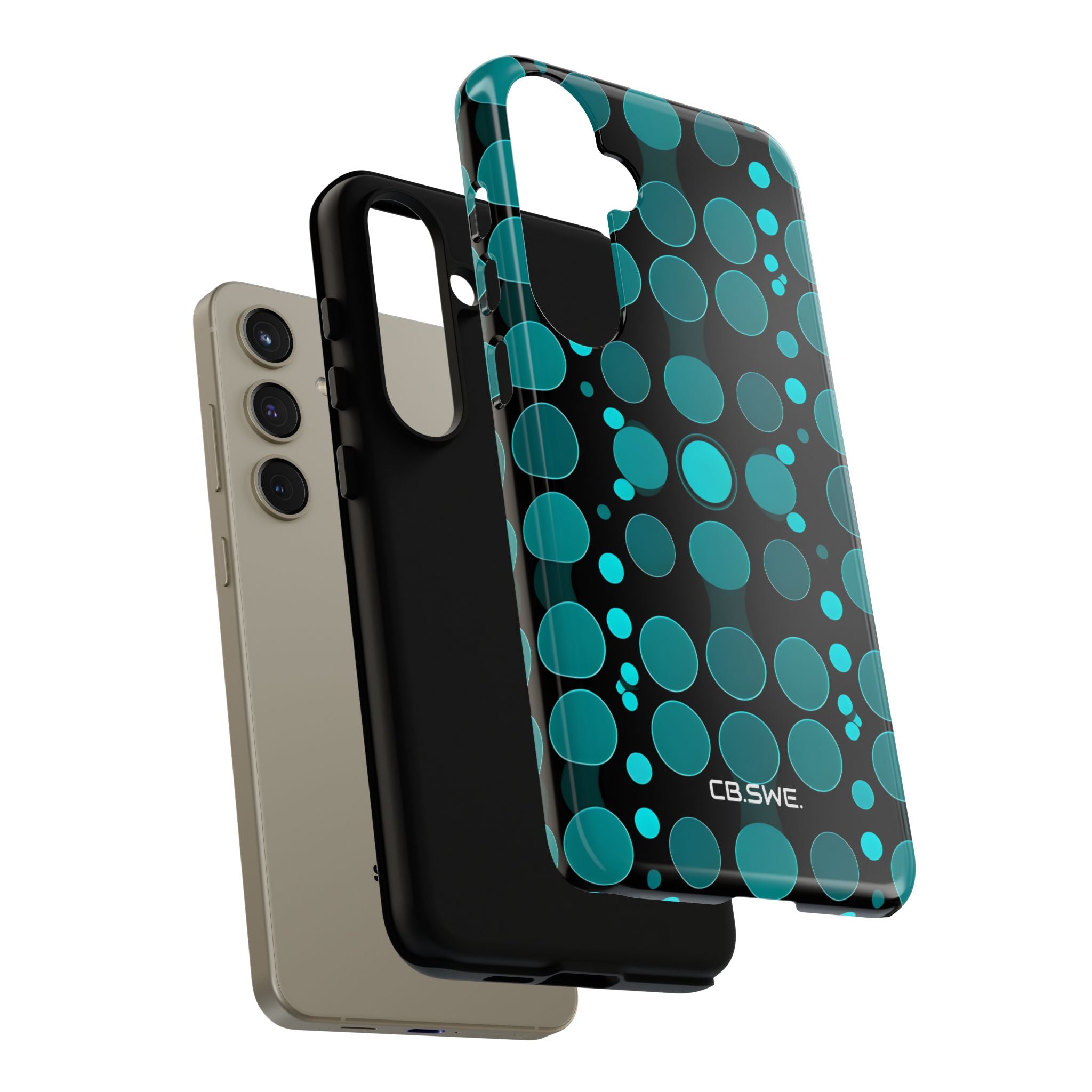 Modern Teal Aqua Circular Seamless Samsung S24 - Tough