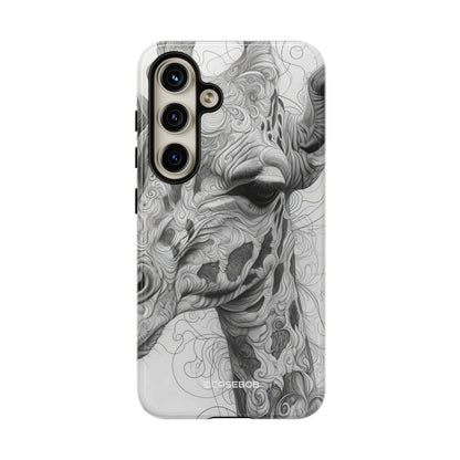 Monochrome Giraffe: Intricate Elegance - For Samsung S24