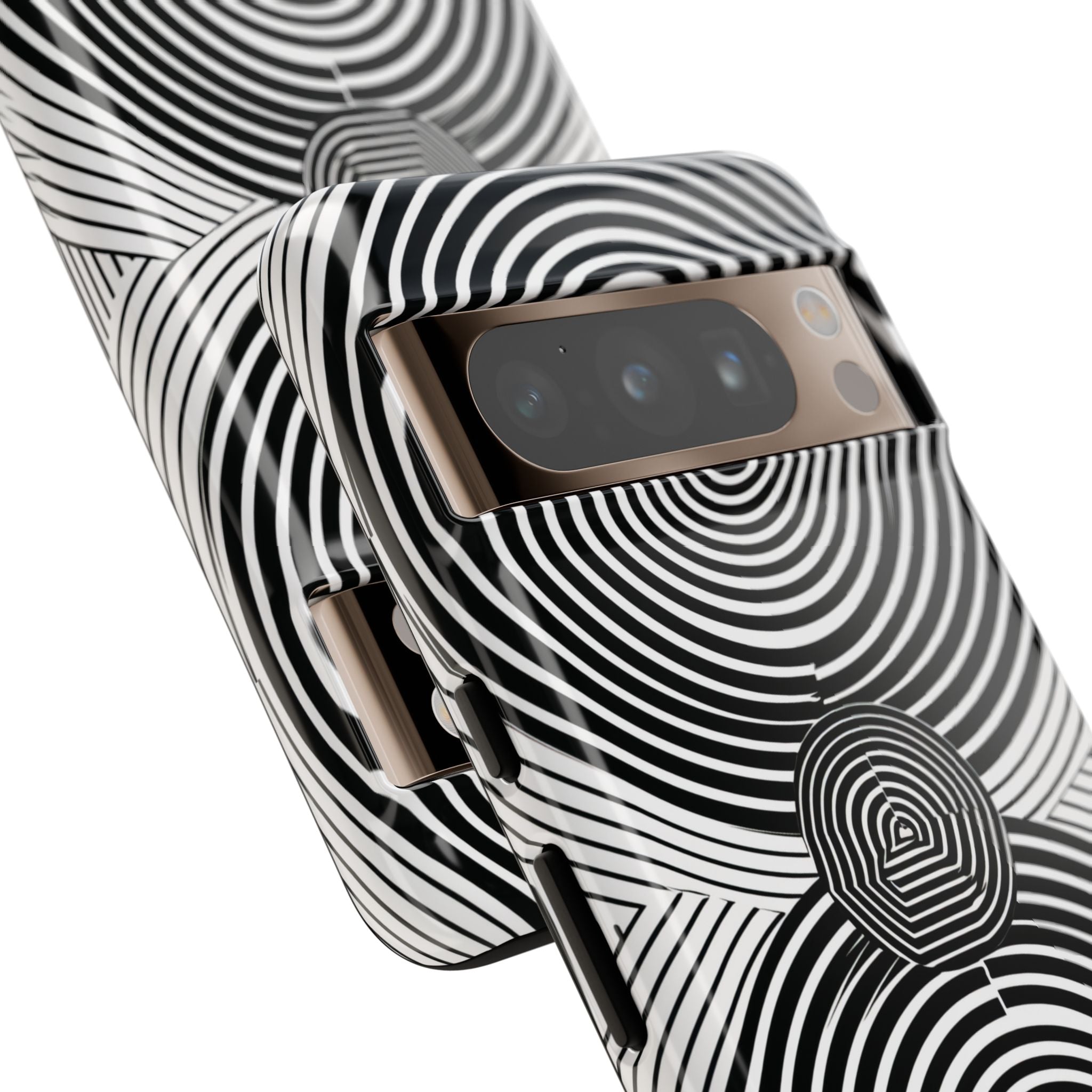 Dynamische Tiefe: Schwarz-Weiß-Op-Art – für Google Pixel 8