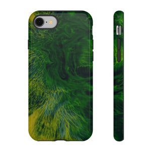 Dark Green Ink Art - Protective Phone Case