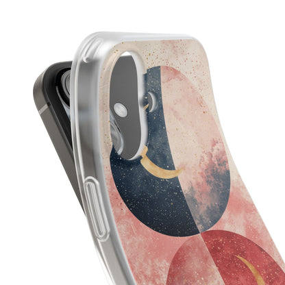 Golden Crescent Circles iPhone 16 Case - Soft