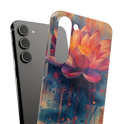 Lotus Blossom Art - Slim Samsung S23 Phone Case