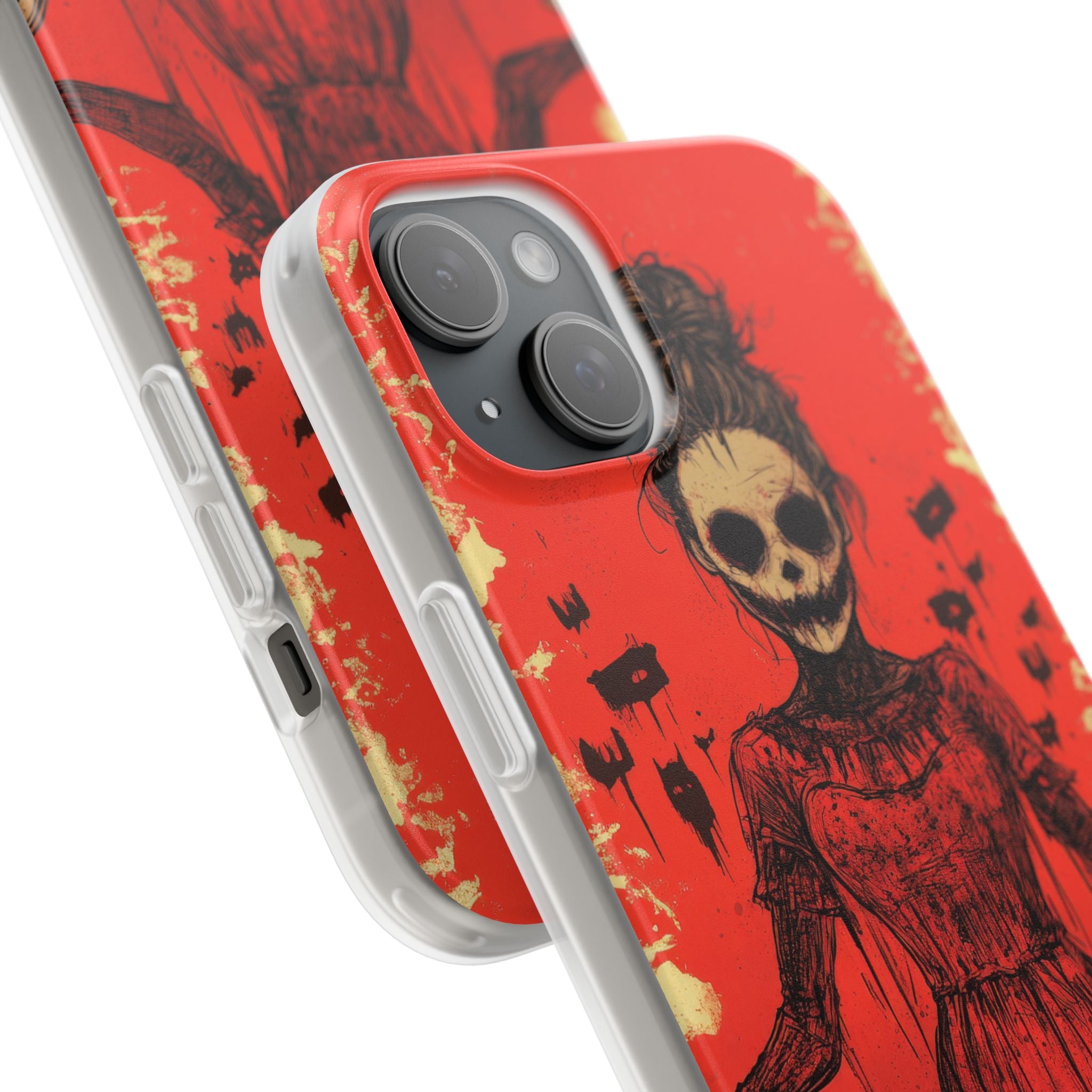 Haunting Scarlet Descent iPhone 15 - Flexi Phone Case