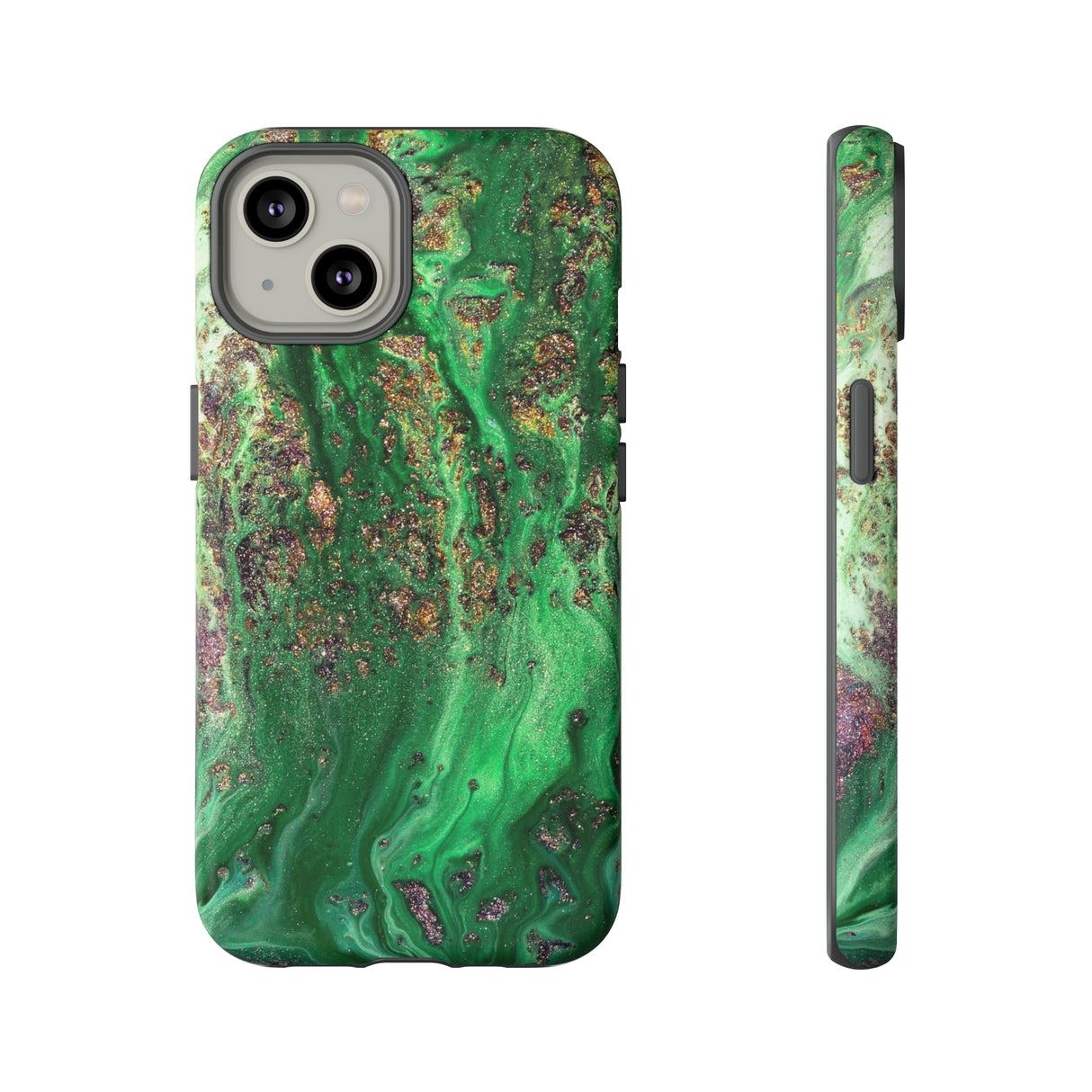 Green Sparkle Ink Art - Protective Phone Case