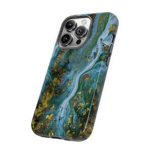 Ocean Blue Ink Art iPhone Case (Protective) Phone Case