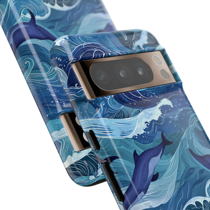 Dolphin Waves Google Pixel 8 Pro Case - Tough
