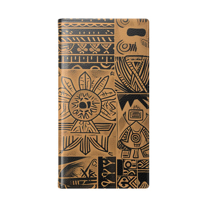 Taivaalliset kasvot ruskea - Samsung S23 Ultra -lompakkokotelo