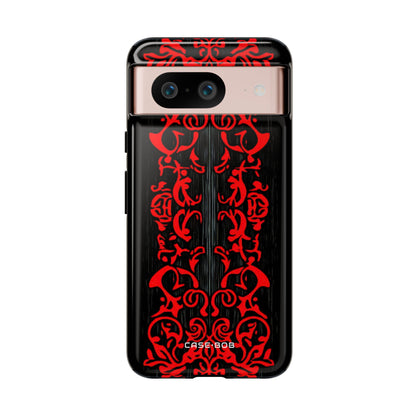 Crimson Spiral Google Pixel 8 Case - Tough