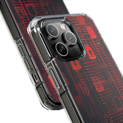 Cyber Locks Grid iPhone 14 - Impact Clear+