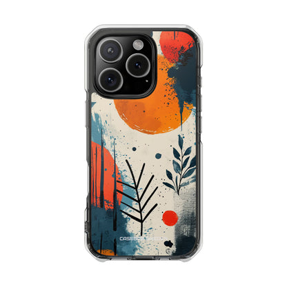 Orange Blue Splash - Clear Impact iPhone 16 Phone Case