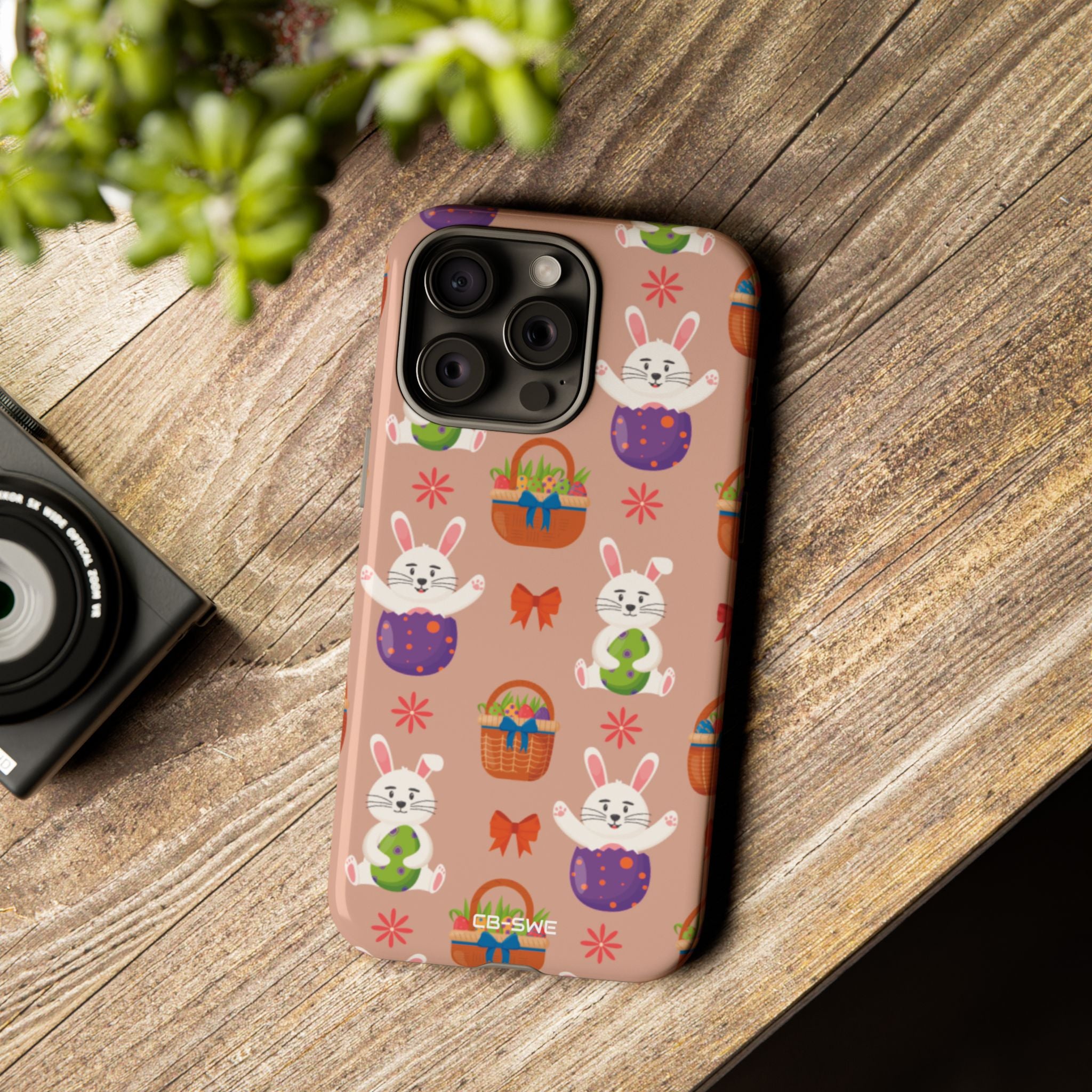 Bunnies Hold Eggs - iPhone Case