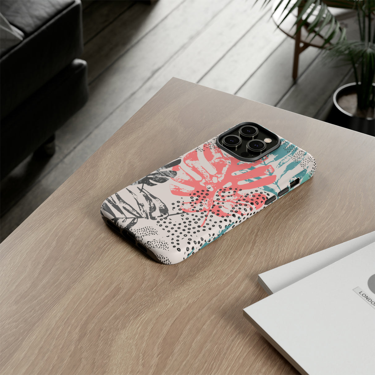 Rough Grunge Tropical - Protective Phone Case