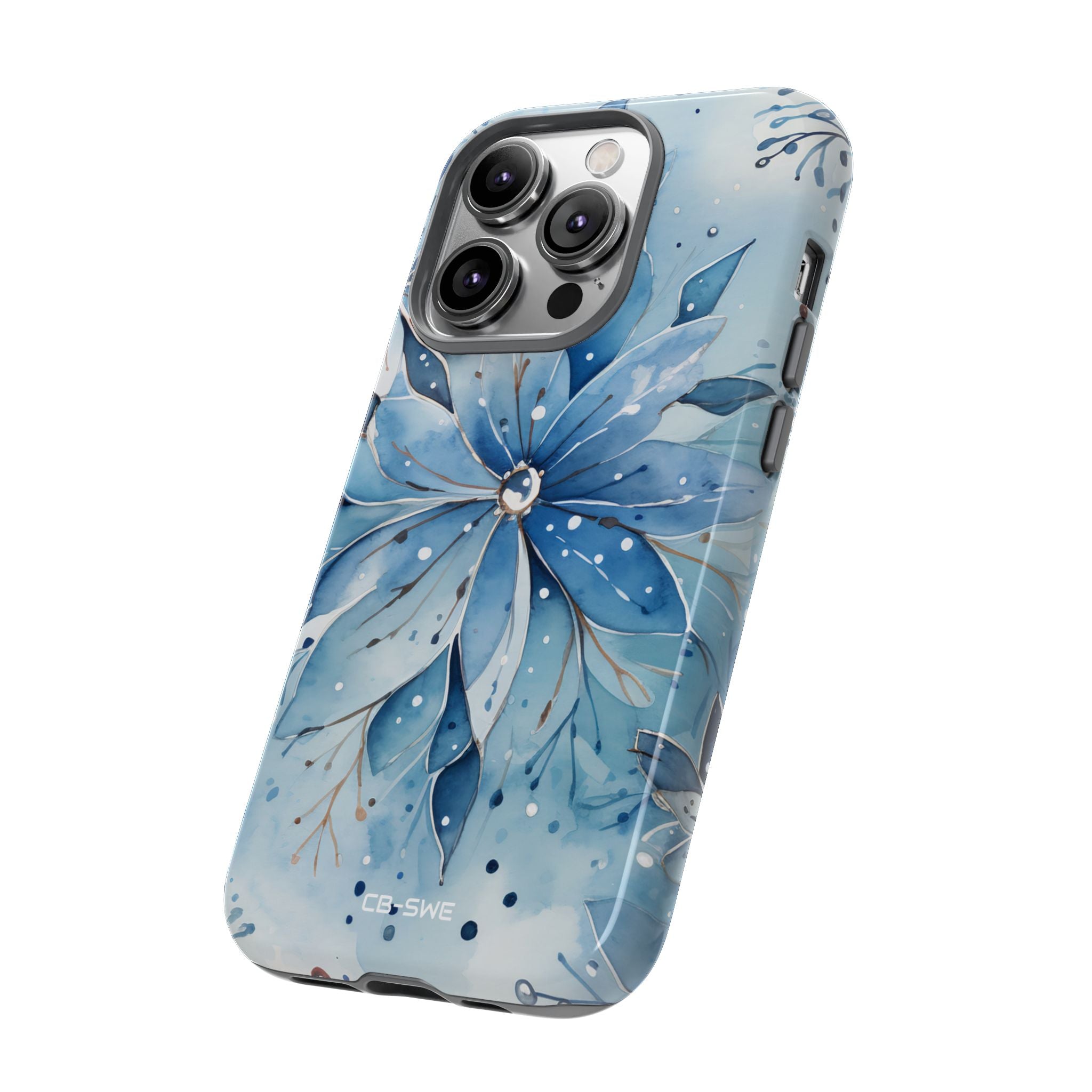 Floral Frost Embrace - iPhone Case