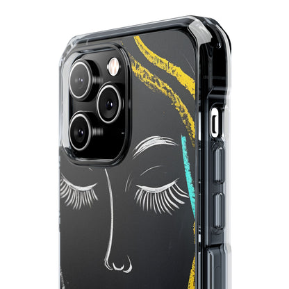 Vivid Minimalist Portrait iPhone Case - Impact