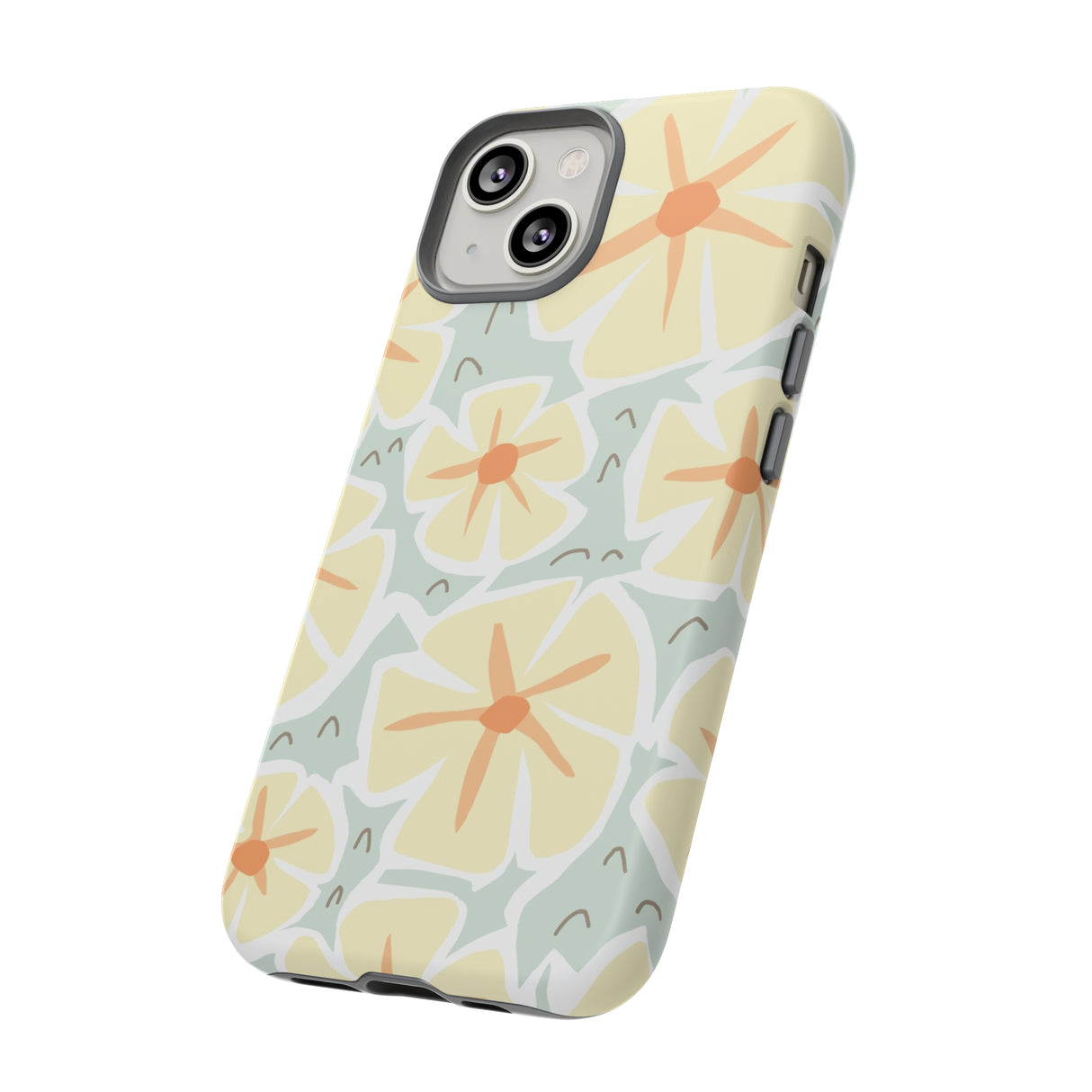 Pastel Yellow Happy Flower iPhone Case (Protective) Phone Case