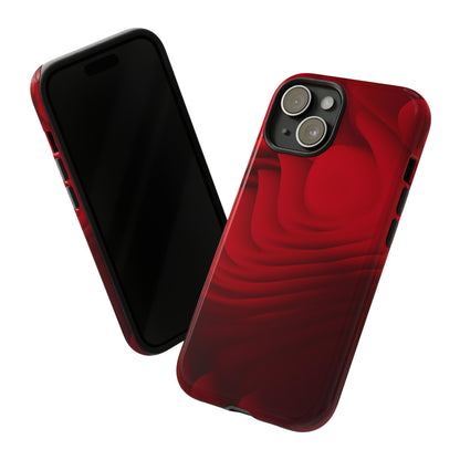 Red Center Waves - Protective Phone Case