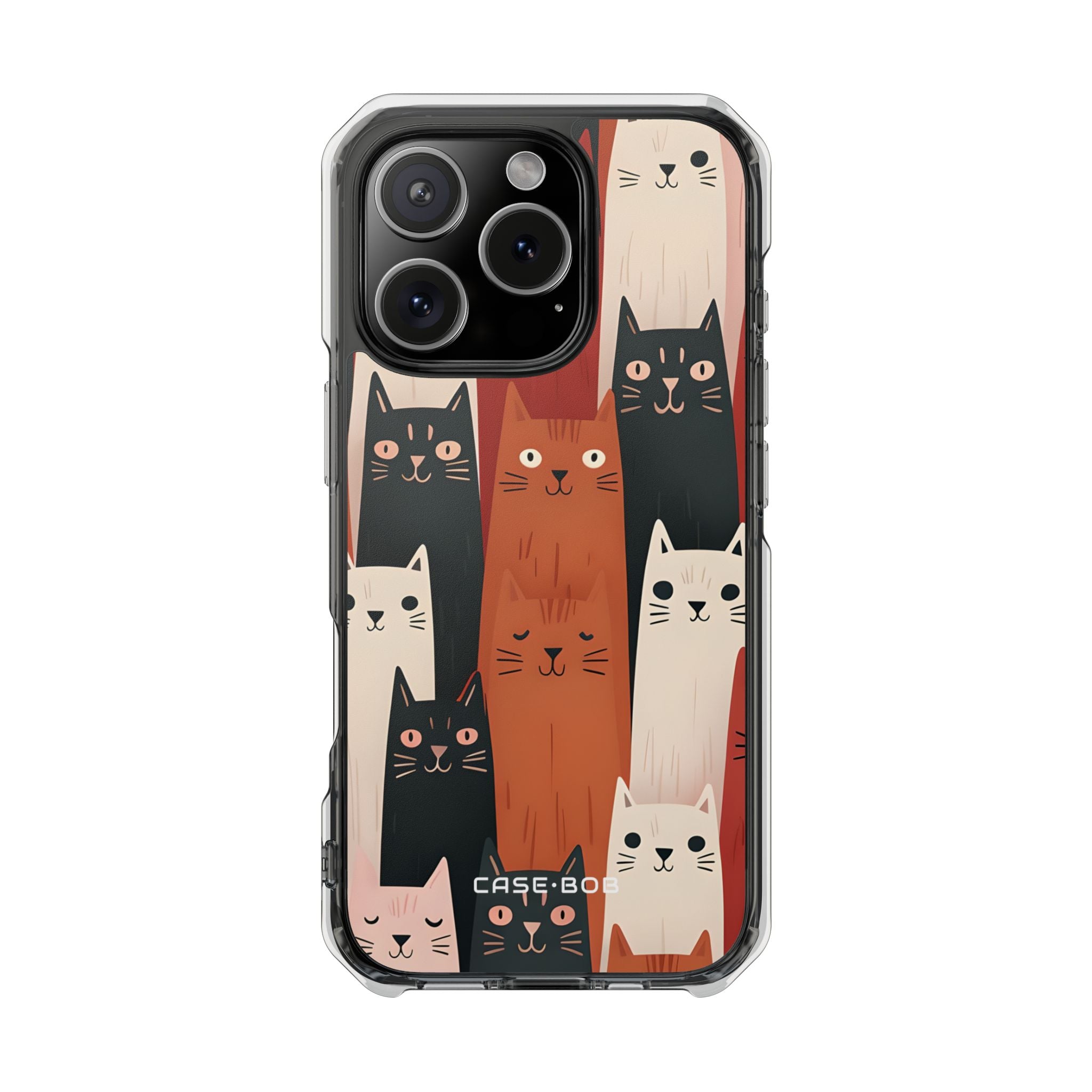 Elongated Cats Black iPhone 16 Pro Case - Impact