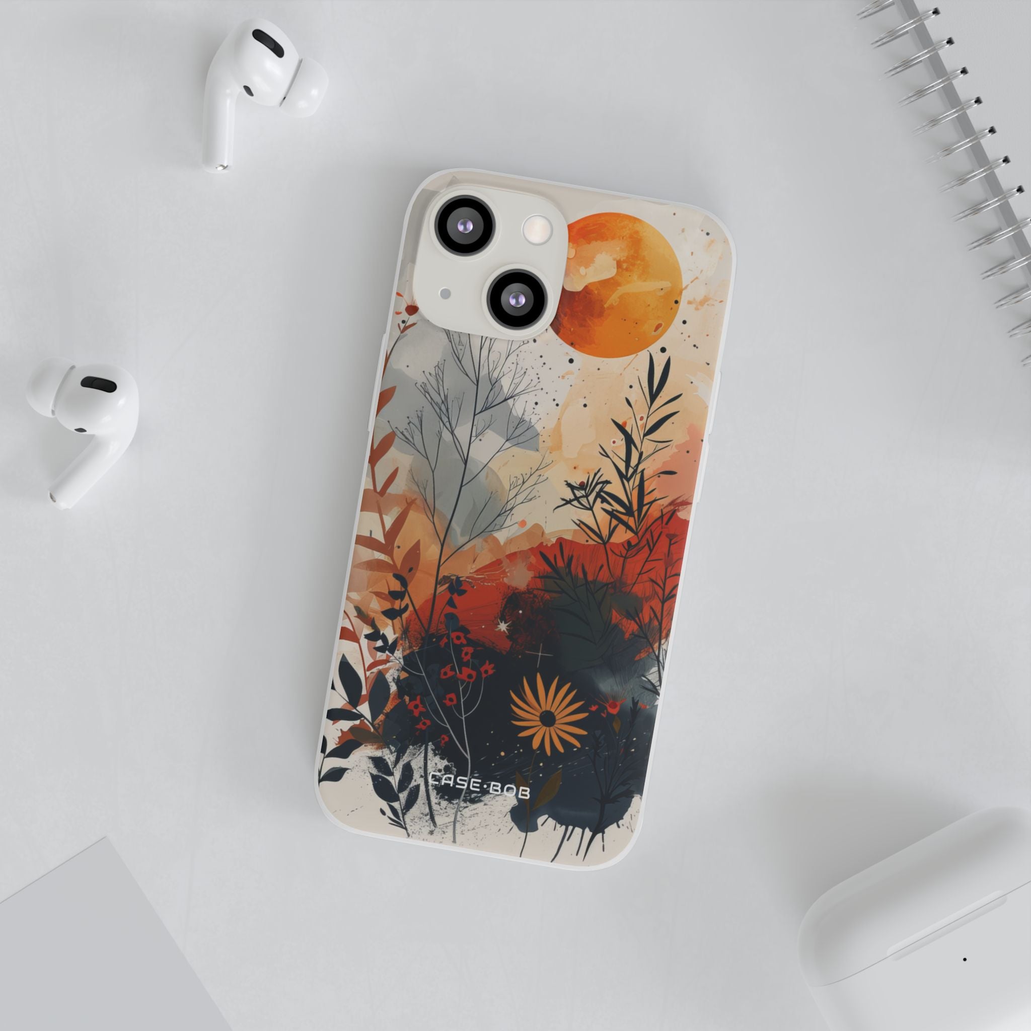 Orange Solstice iPhone 13 mini Case - Soft