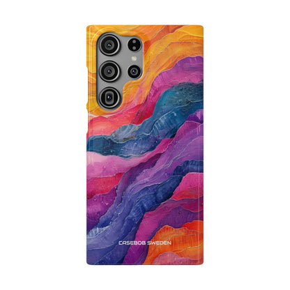 Vibrant Abstract Waves - Slim Samsung S23 Phone Case