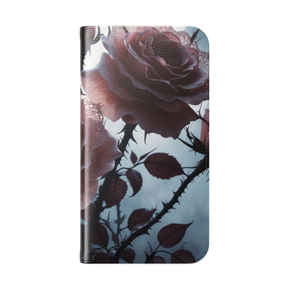 Lace Rose Moonlight - iPhone 15 Case - Wallet
