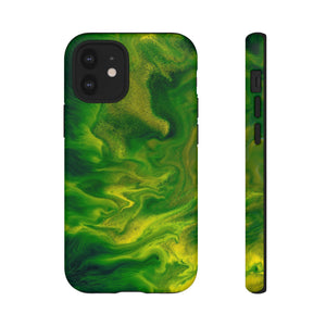 Green Smoke Ink Art iPhone Case (Protective) iPhone 12 Mini Matte Phone Case