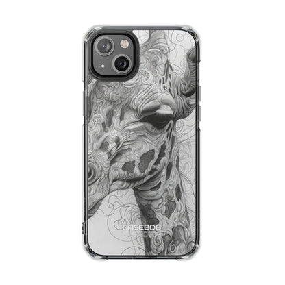 Swirling Giraffe Art iPhone 14 - Impact Clear+