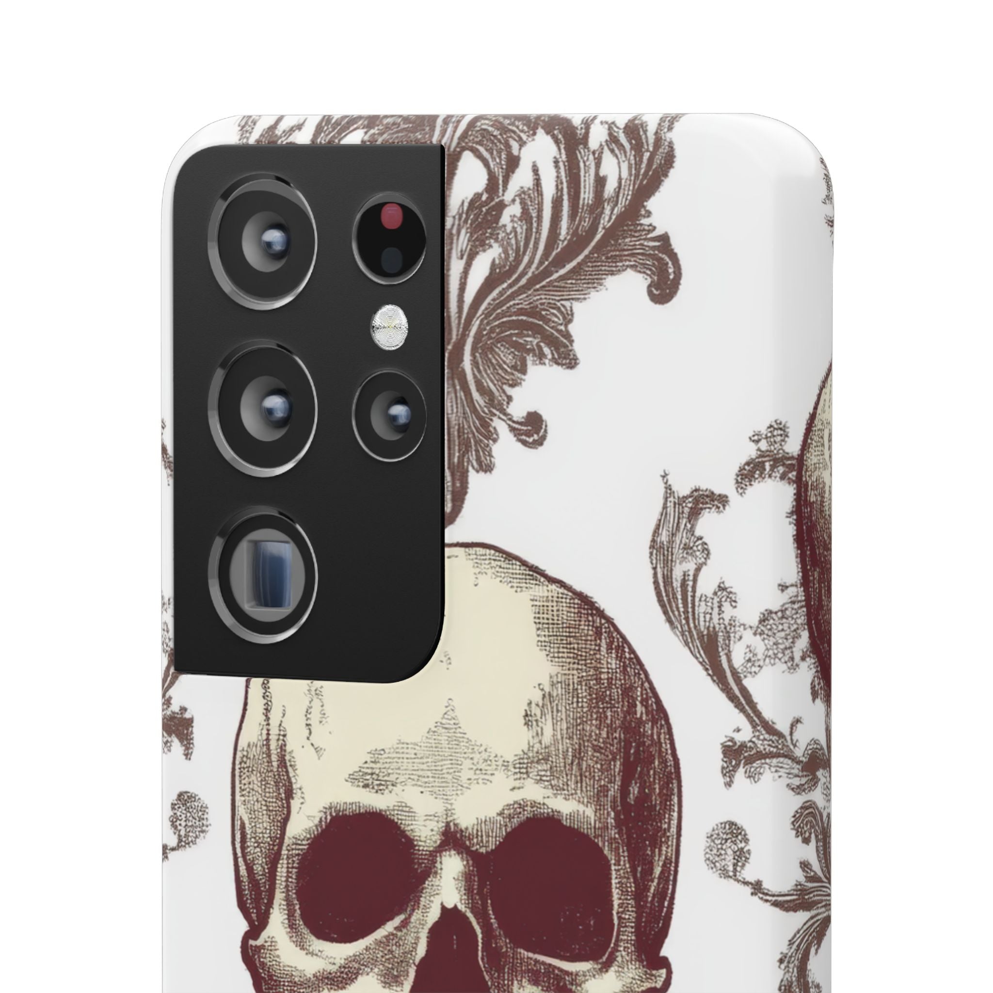 Gothic Skulls and Ornate Foliage Samsung S21 - Slim Phone Case