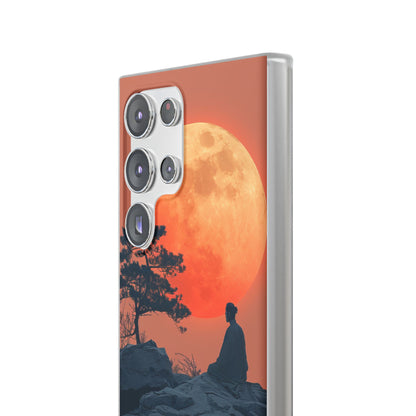 Zen Tranquility Under a Red Moon Samsung S23 - Flexi Phone Case