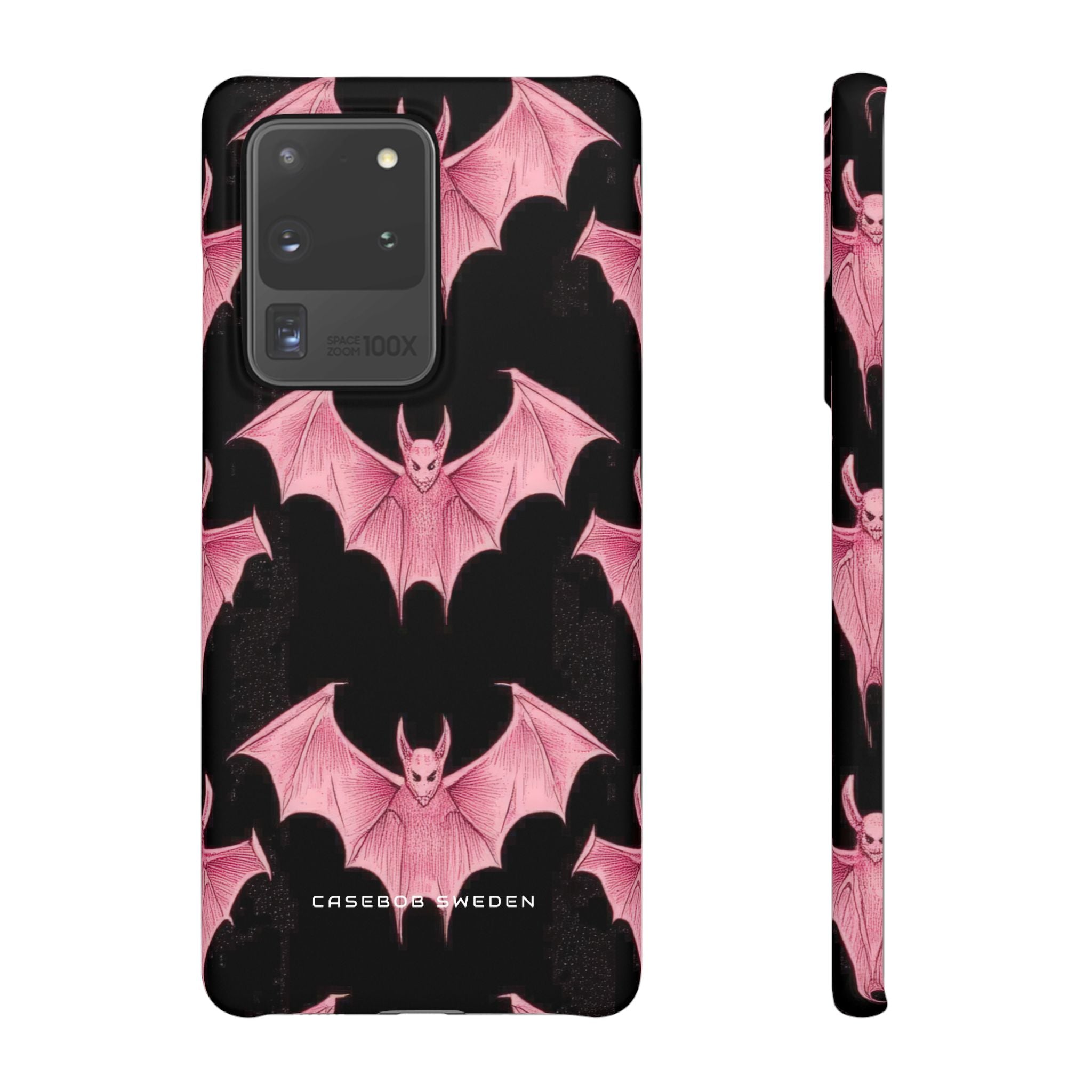 Gothic Pink Bats Aflame Samsung S20 - Slim Phone Case