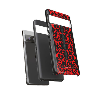 Gothic Crimson Symmetry Google Pixel 6 - Tough Phone Case