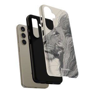 Majestic Lion: Grayscale Elegance - For Samsung S24