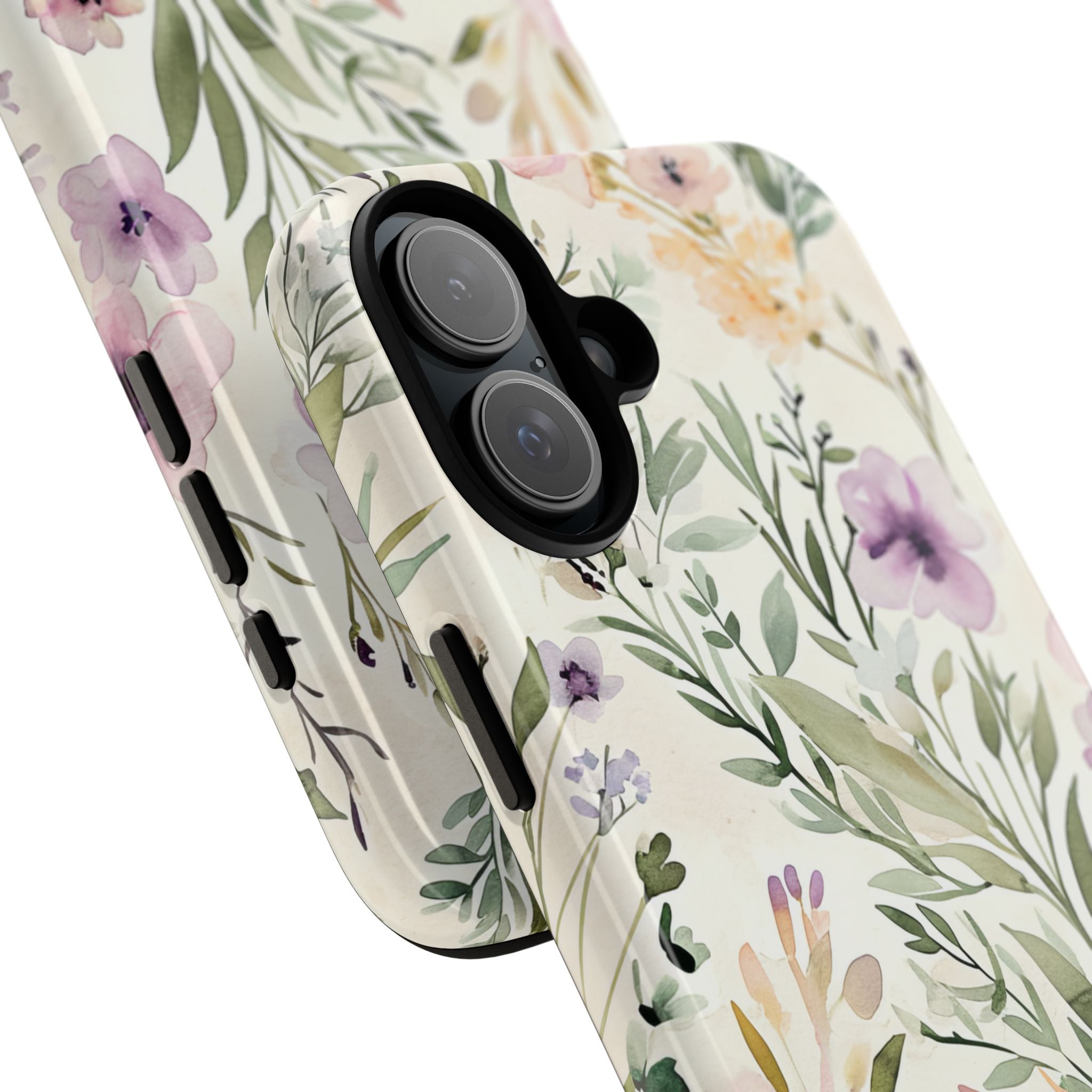 Soft Green Lavender Floral Pattern - Tough iPhone 16 Phone Case