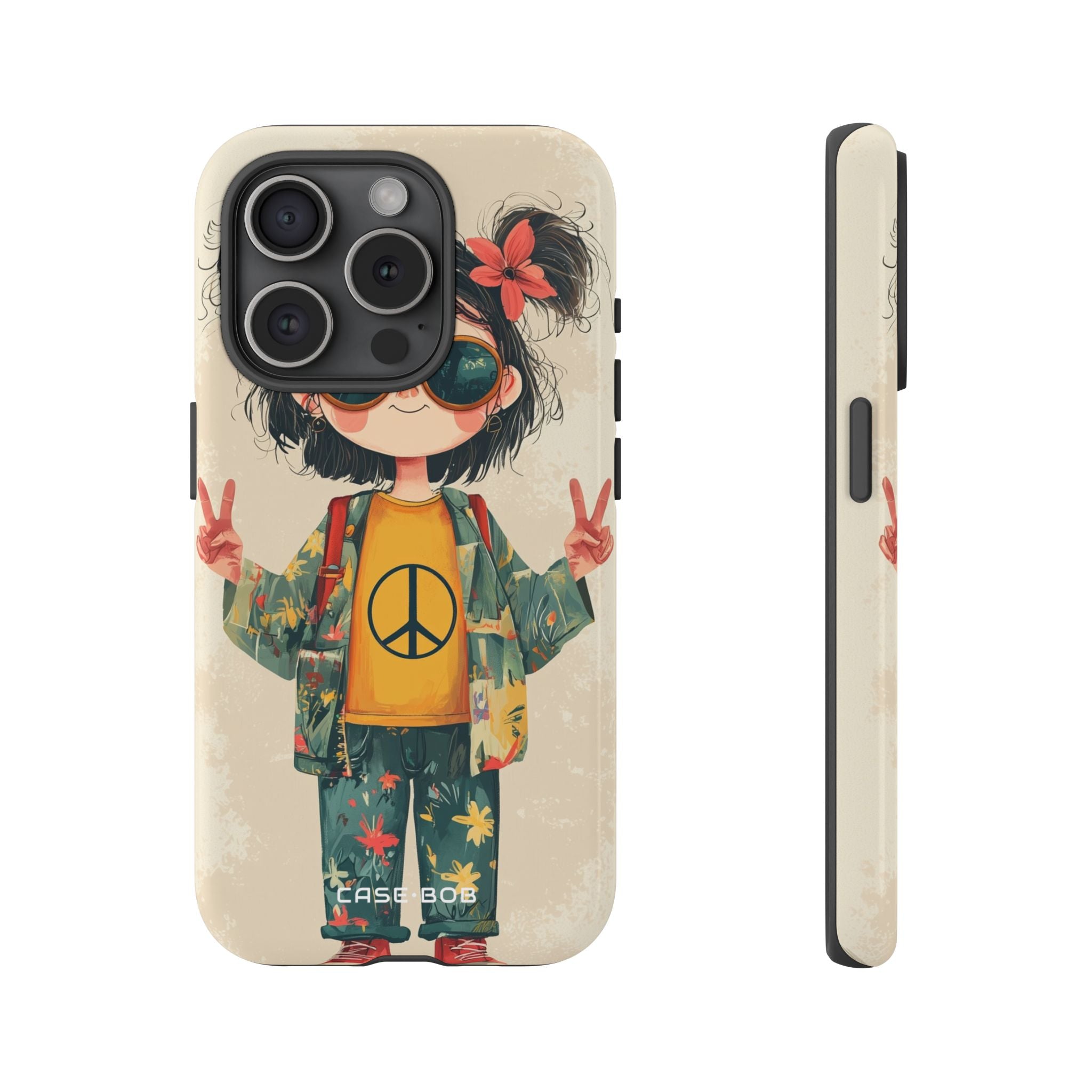 Peace Pigtails iPhone 15 Pro Case - Tough