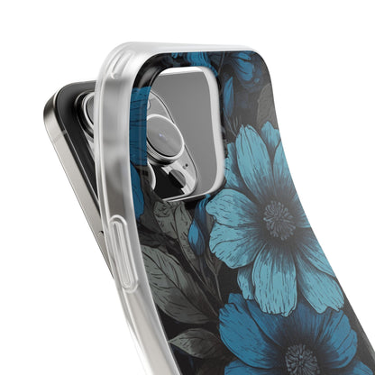 Blue Petal Radiance iPhone 16 Pro Max Case - Soft
