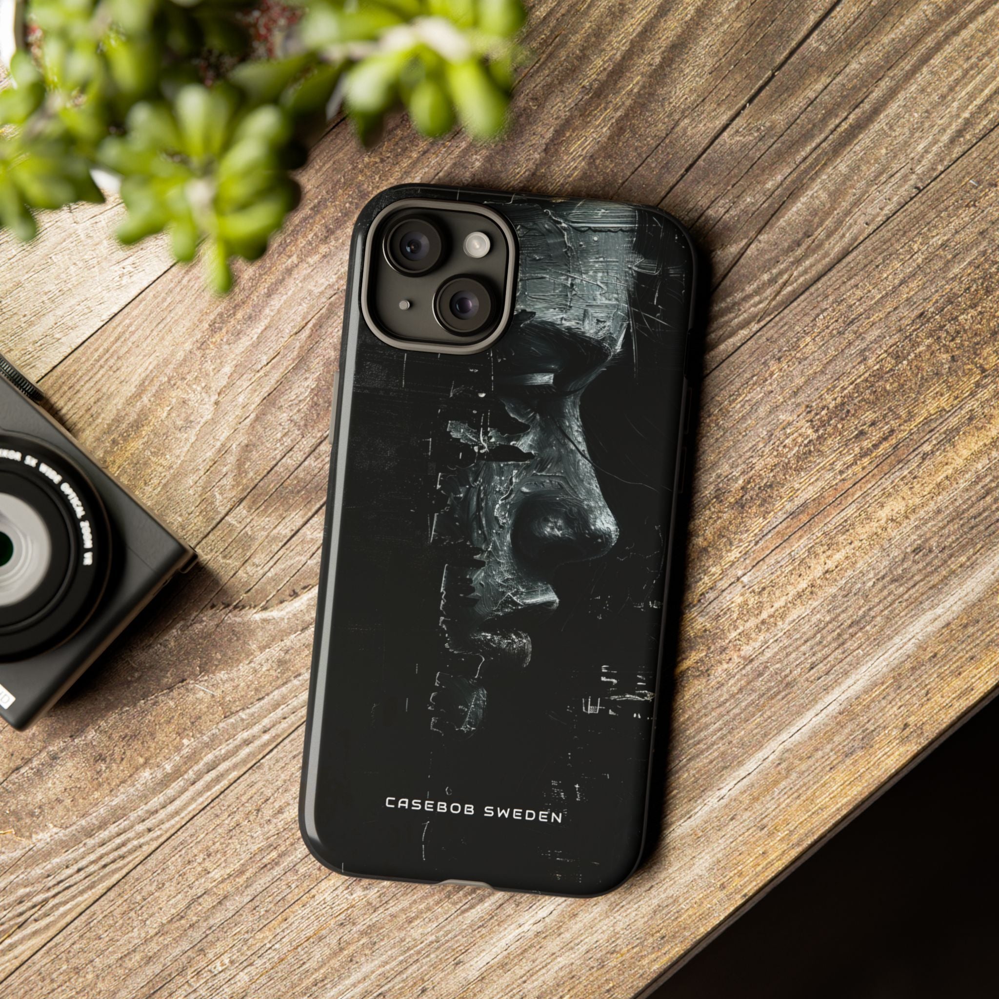 Monochrome Bloom iPhone 15 - Tough Phone Case