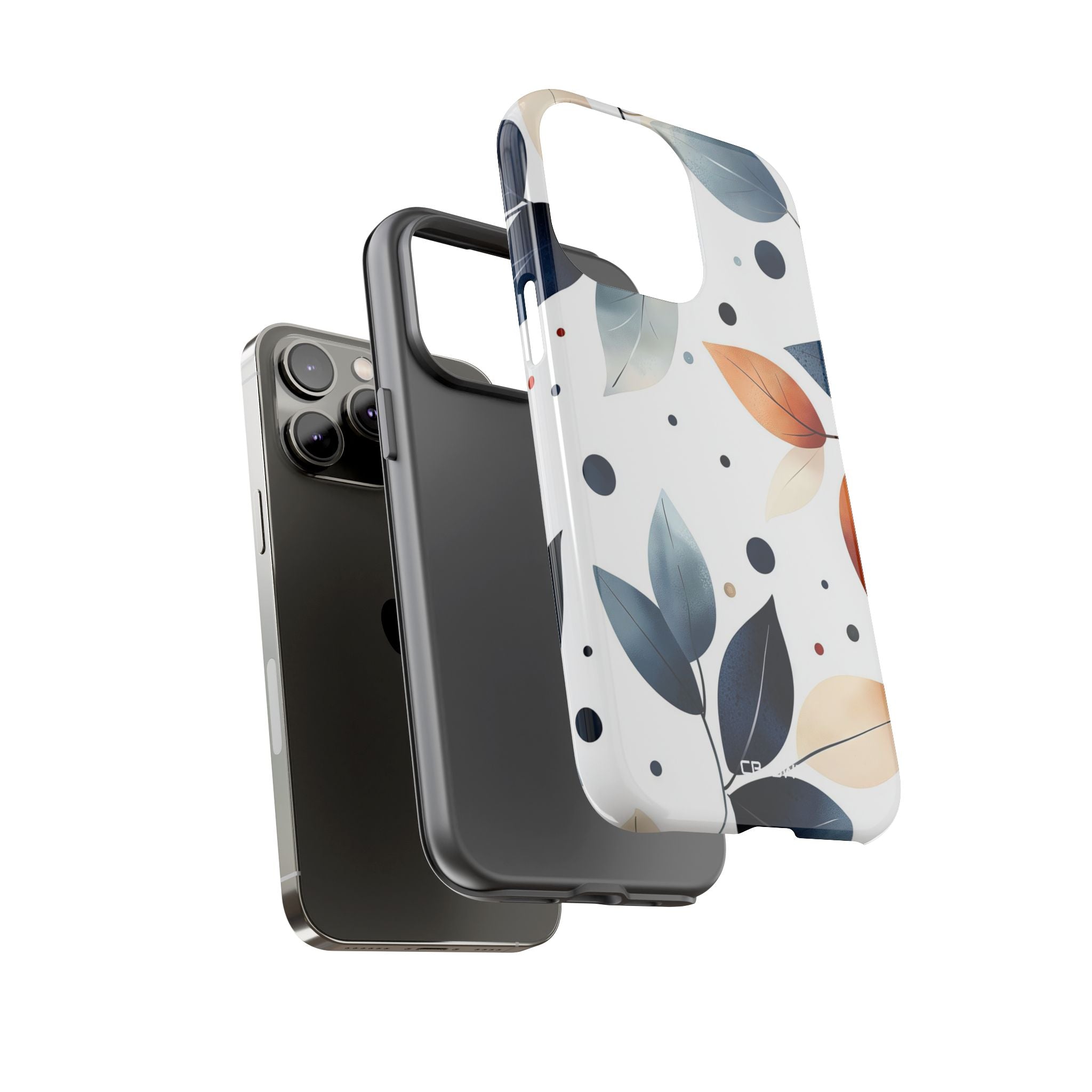 Leaves And Circles - iPhone Case