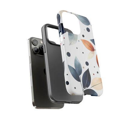 Leaves And Circles - iPhone Case