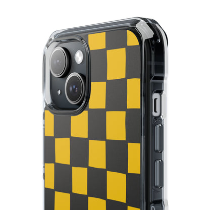 Yellow Squares Dance iPhone Case - Impact