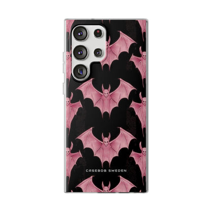 Gothic Pink Bats Aflame Samsung S23 - Flexi Phone Case