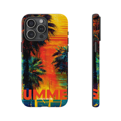 Tropical Sunburst iPhone 15 Pro Max Case - Tough