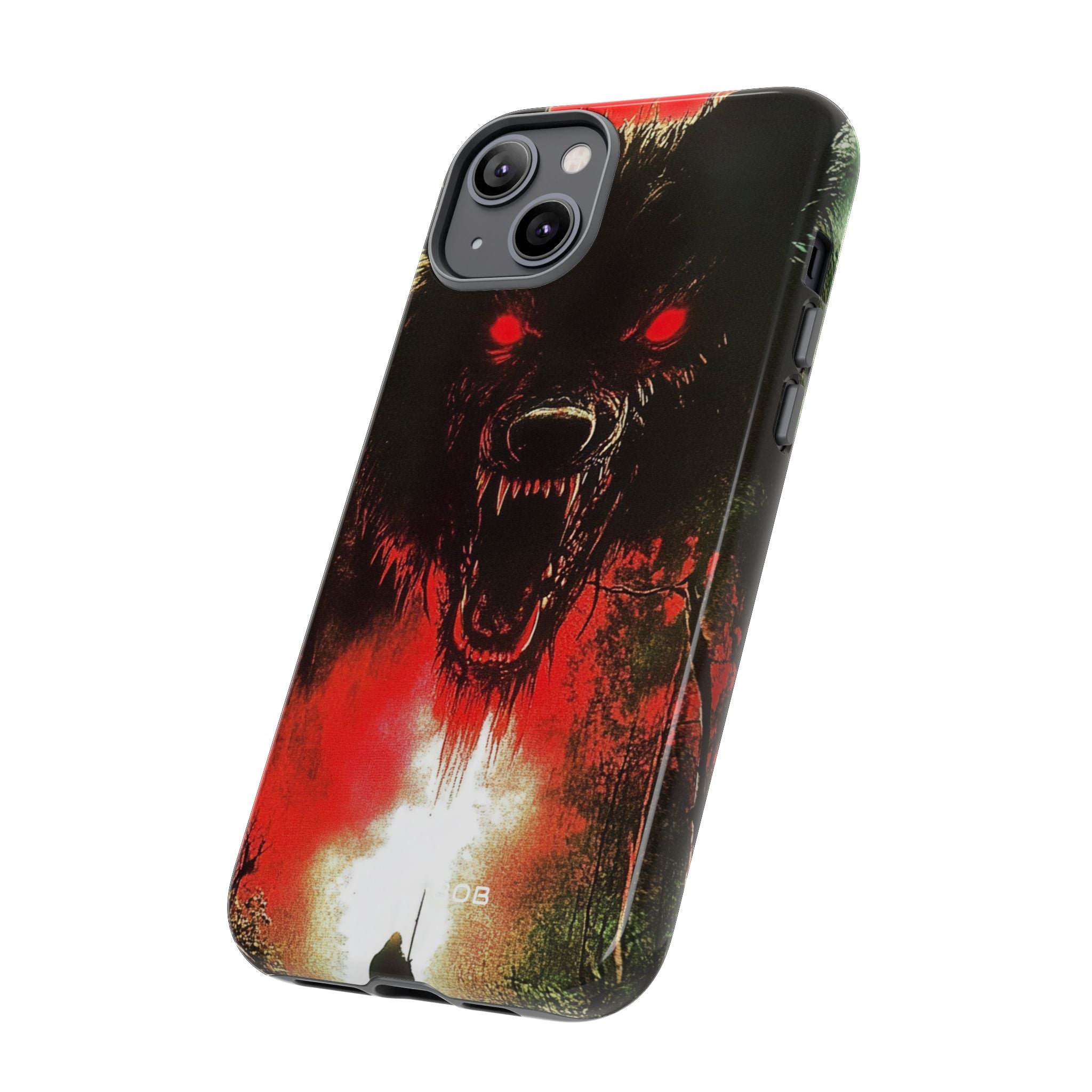 Crimson Wolf iPhone 14 Plus Case - Tough