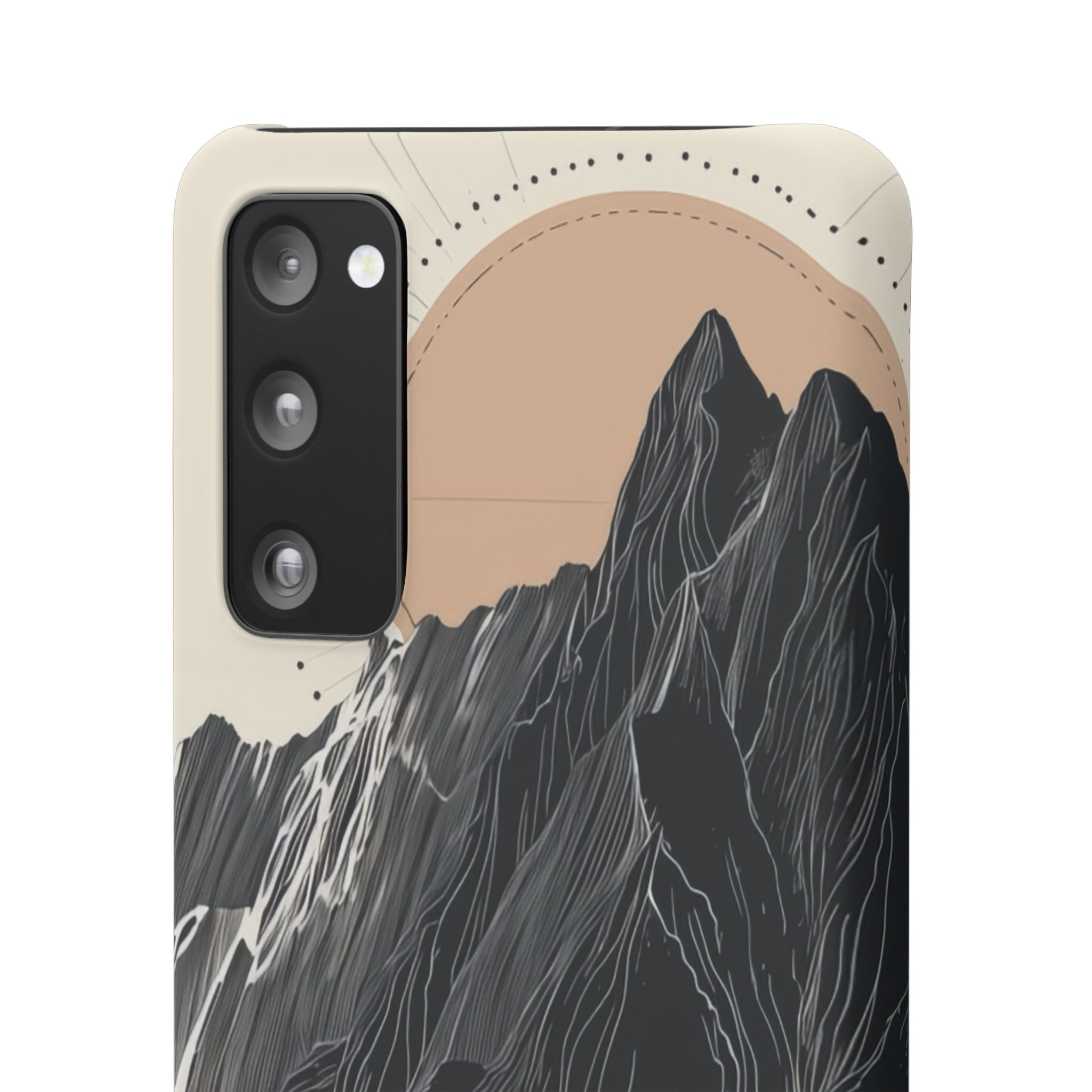 Minimalist Mountain Landscape with Flowing River Samsung S20 - Slim Phone Case