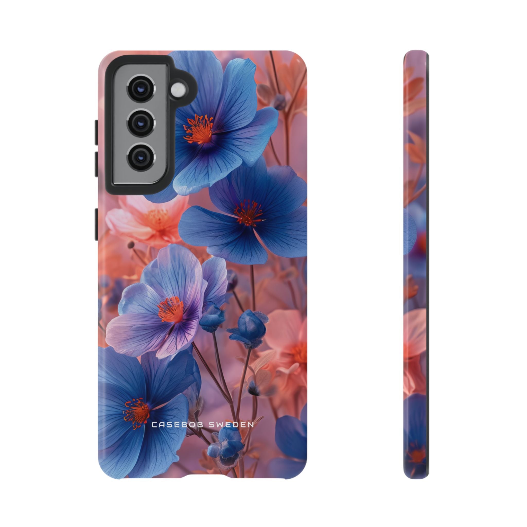 Harmonious Blooming Blues and Pinks  Samsung S21 - Tough Phone Case